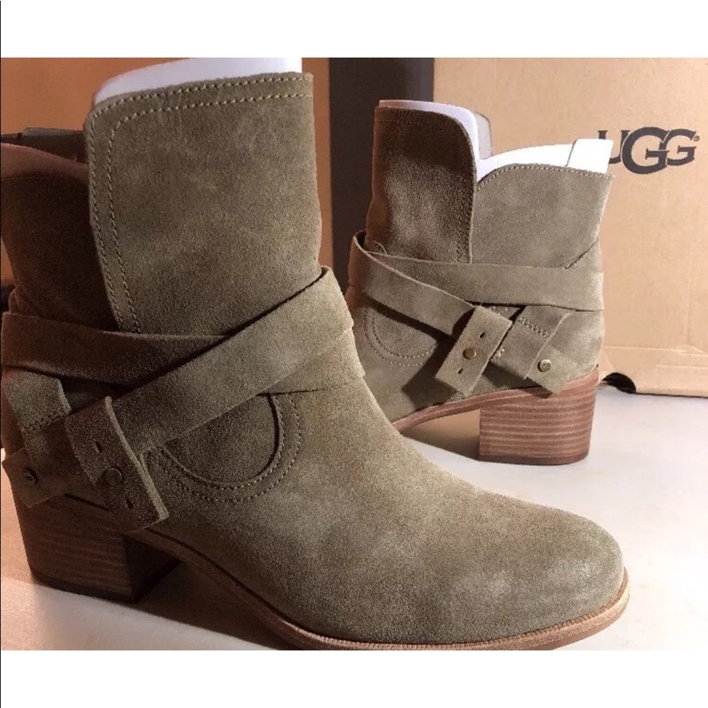 UGG Elora Antilope Ankle Boots, Booties, 10